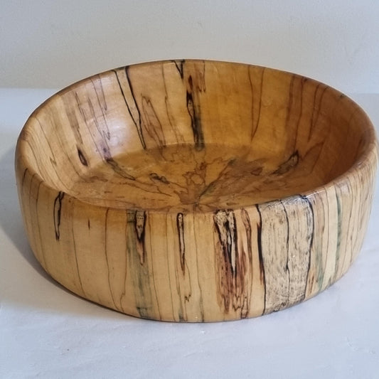 Hand-Turned Spalted Wood Bowl – Unique Artisan Piece