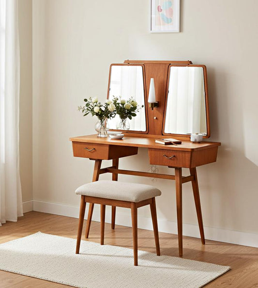 Mid Century Modern Danish teak vanity table/ make up table by Svante Skogh, 1960s