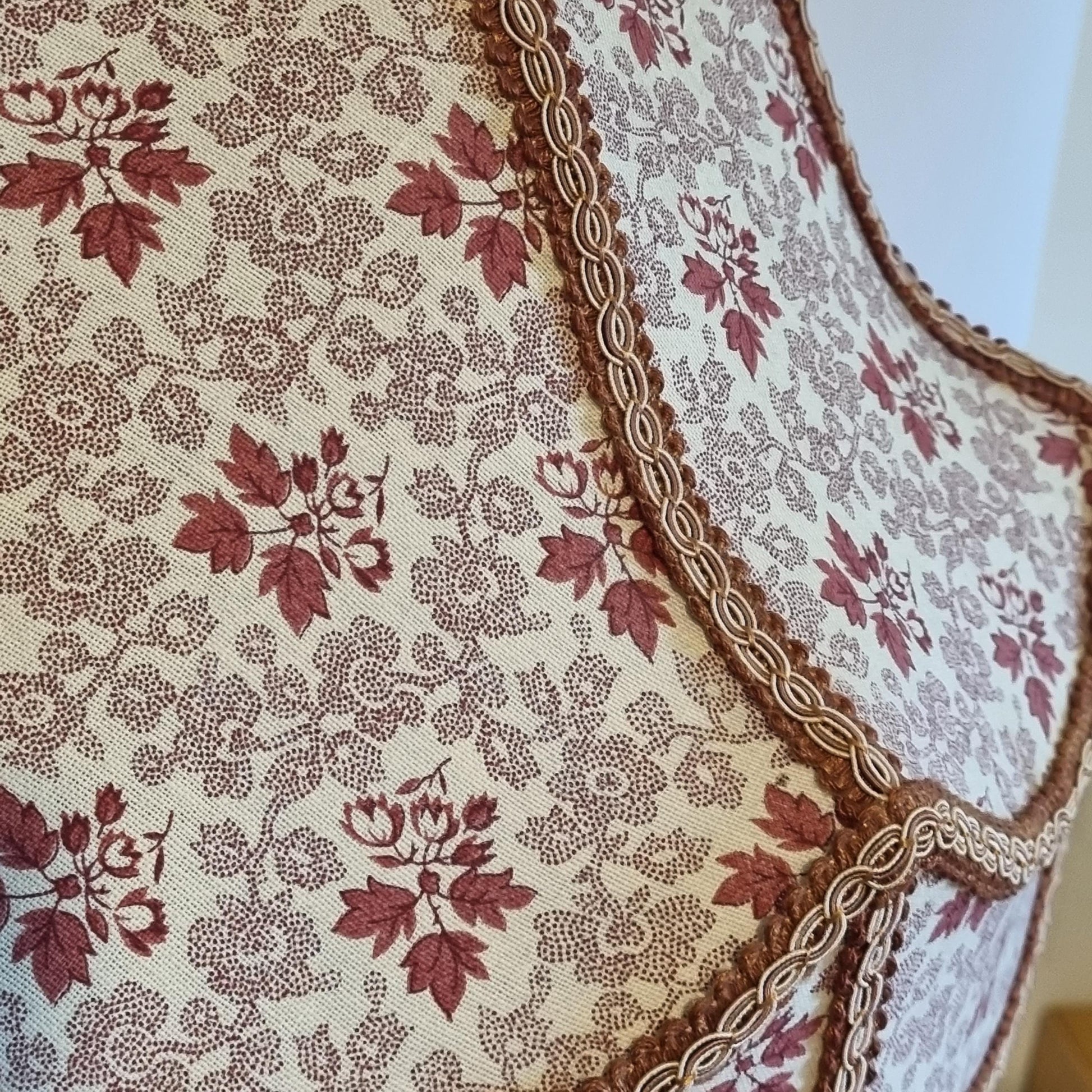 Pine Table Lamp Floral Scalloped Shade Swedish Cottage Bedside Light Markslöjd