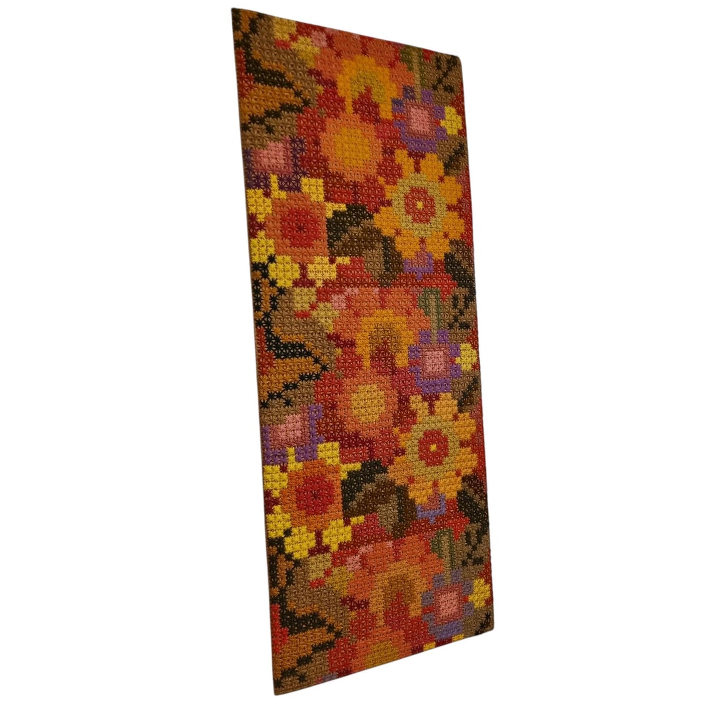 Framed Boho Geometric Needlepoint Tapestry Retro Wool Wall Art Sweden