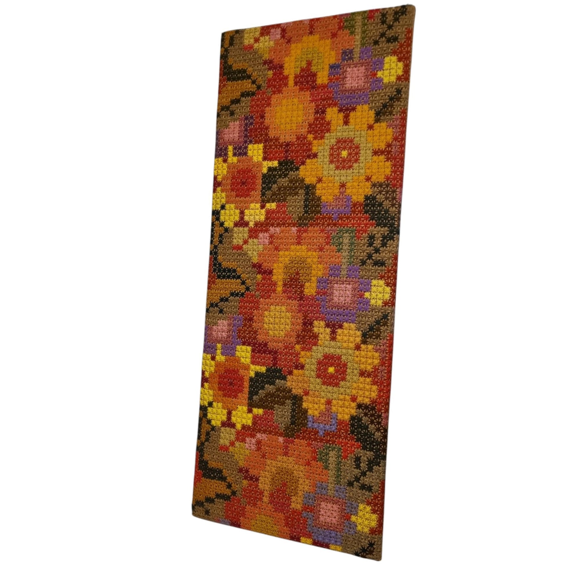 Framed Boho Geometric Needlepoint Tapestry Retro Wool Wall Art Sweden
