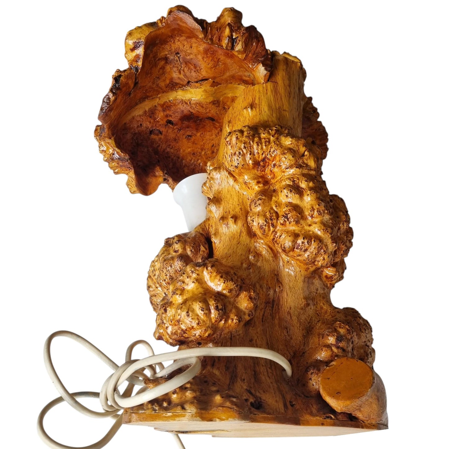 One of a Kind Burl Wood Mushroom Lamp, Organic Modern Root Sculpture, Hand Carved Artisan Table Lamp, Rustic Luxury Statement Lighting