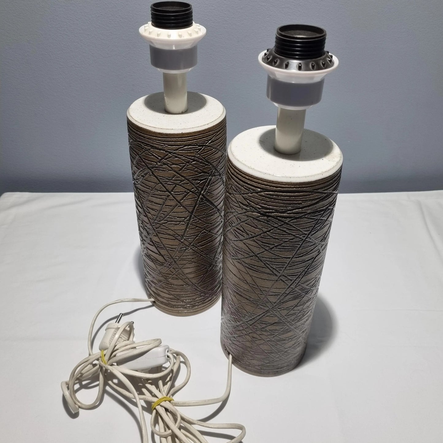 Pair of Stoneware Table Lamps by Aage Rasmus for Selsbo – Swedish Mid-Century Design, authentic vintage, timeless charm.