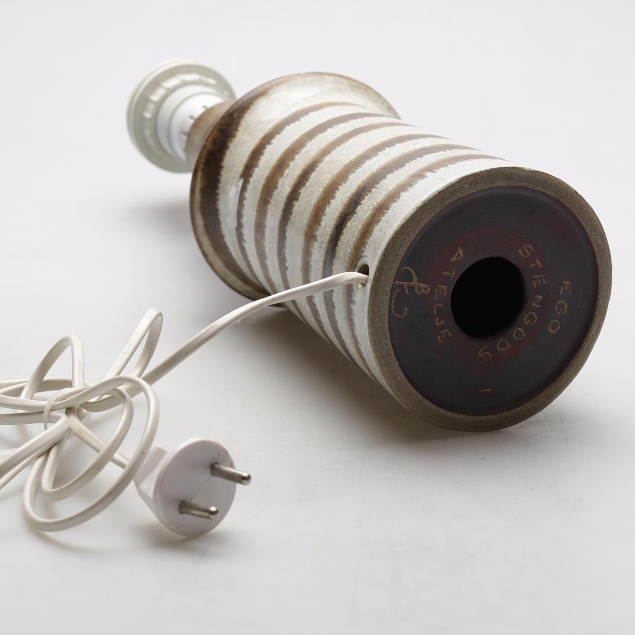 Vintage Scandinavian Ceramic Lamp – EGO Stengods, Bruno Karlsson, Sweden 1960s with timeless charm, authentic vintage mid-century modern design