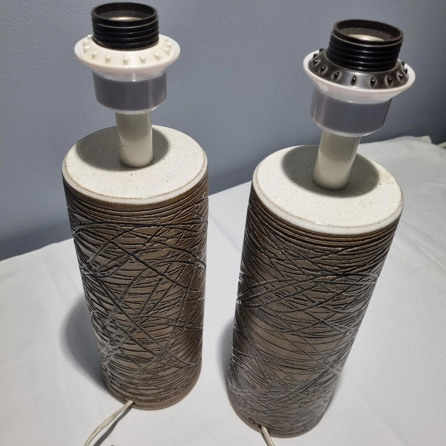 Pair of Stoneware Table Lamps by Aage Rasmus for Selsbo – Swedish Mid-Century Design, authentic vintage, timeless charm.