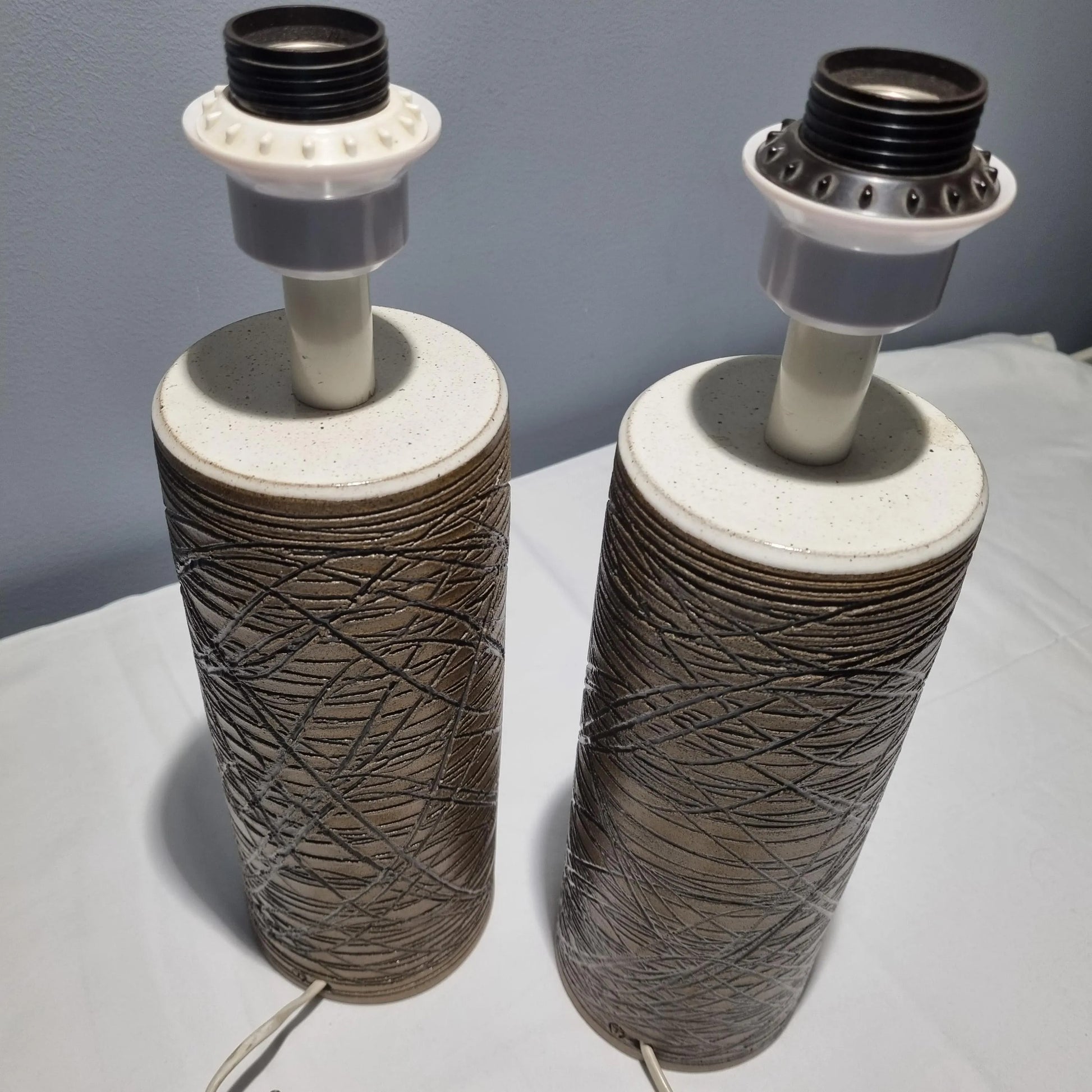 Pair of Stoneware Table Lamps by Aage Rasmus for Selsbo – Swedish Mid-Century Design, authentic vintage, timeless charm.