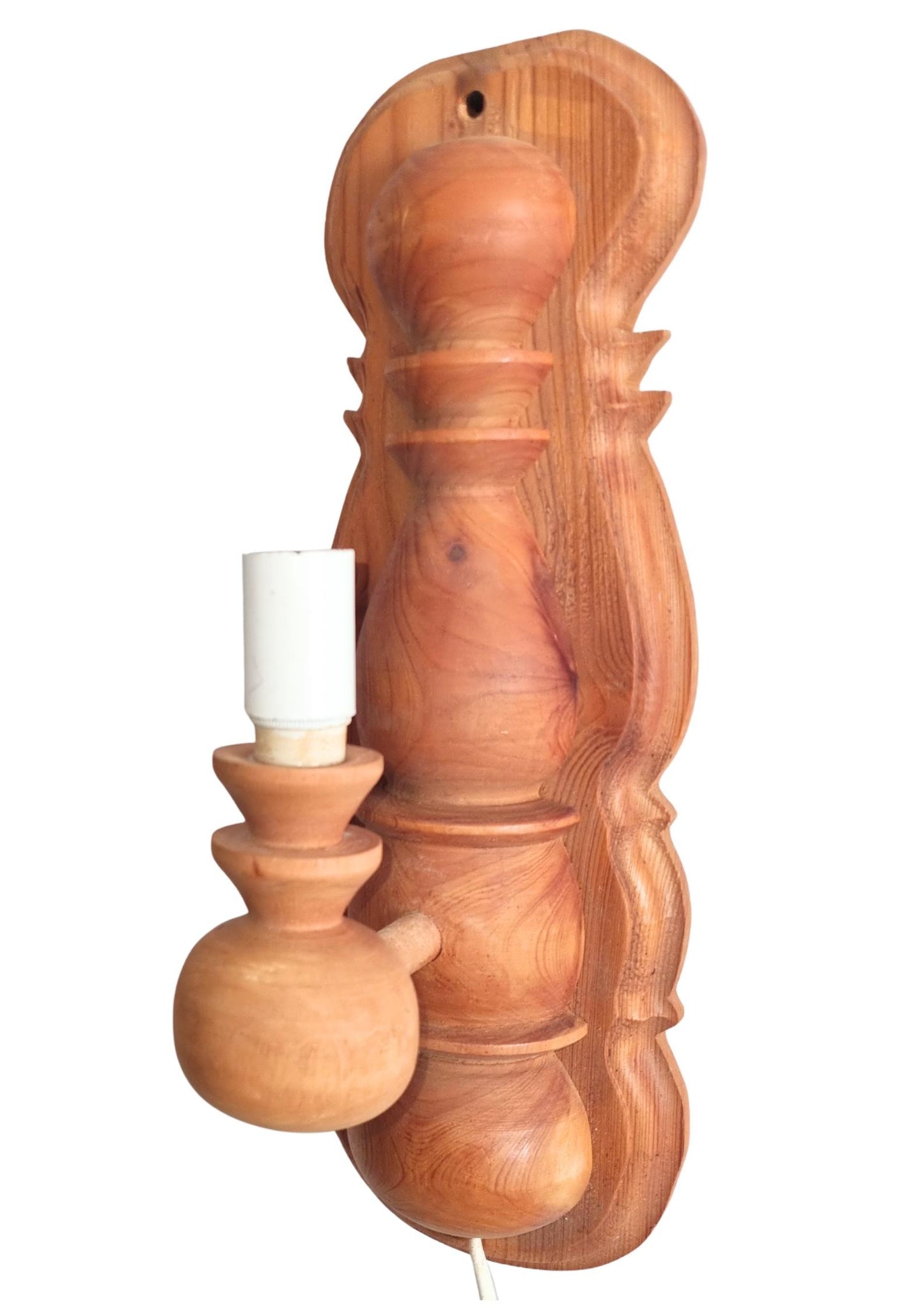 Vintage Pine Wood Wall Sconces – Scandinavian Retro Lamp Pair, 1970s, authentic vintage, one-of-a-kind pieces, Timeless Charm