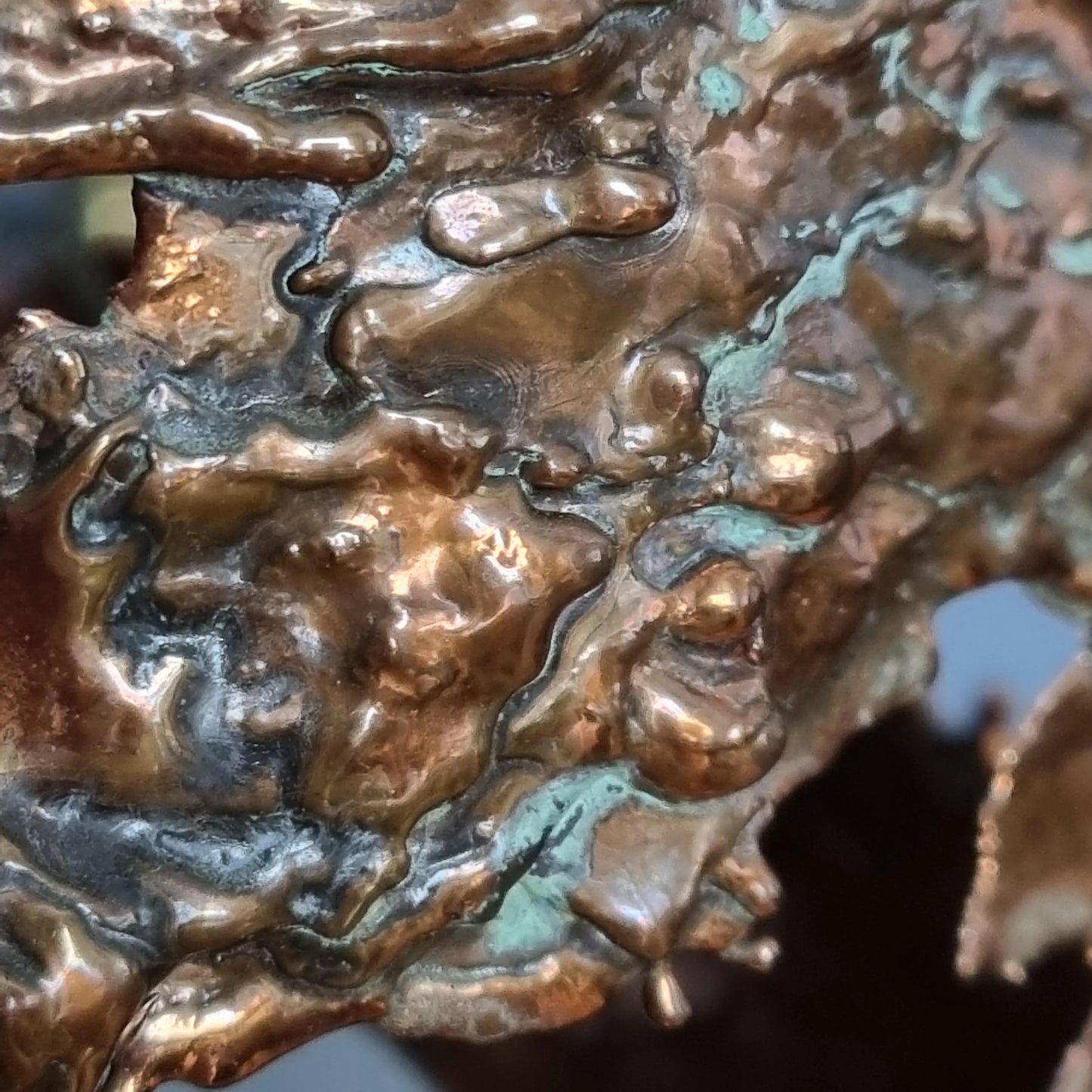 Brutalist Copper Table Lamp by Aimo Tukiainen – Collector’s Scandinavian Design, Handmade Art Lamp