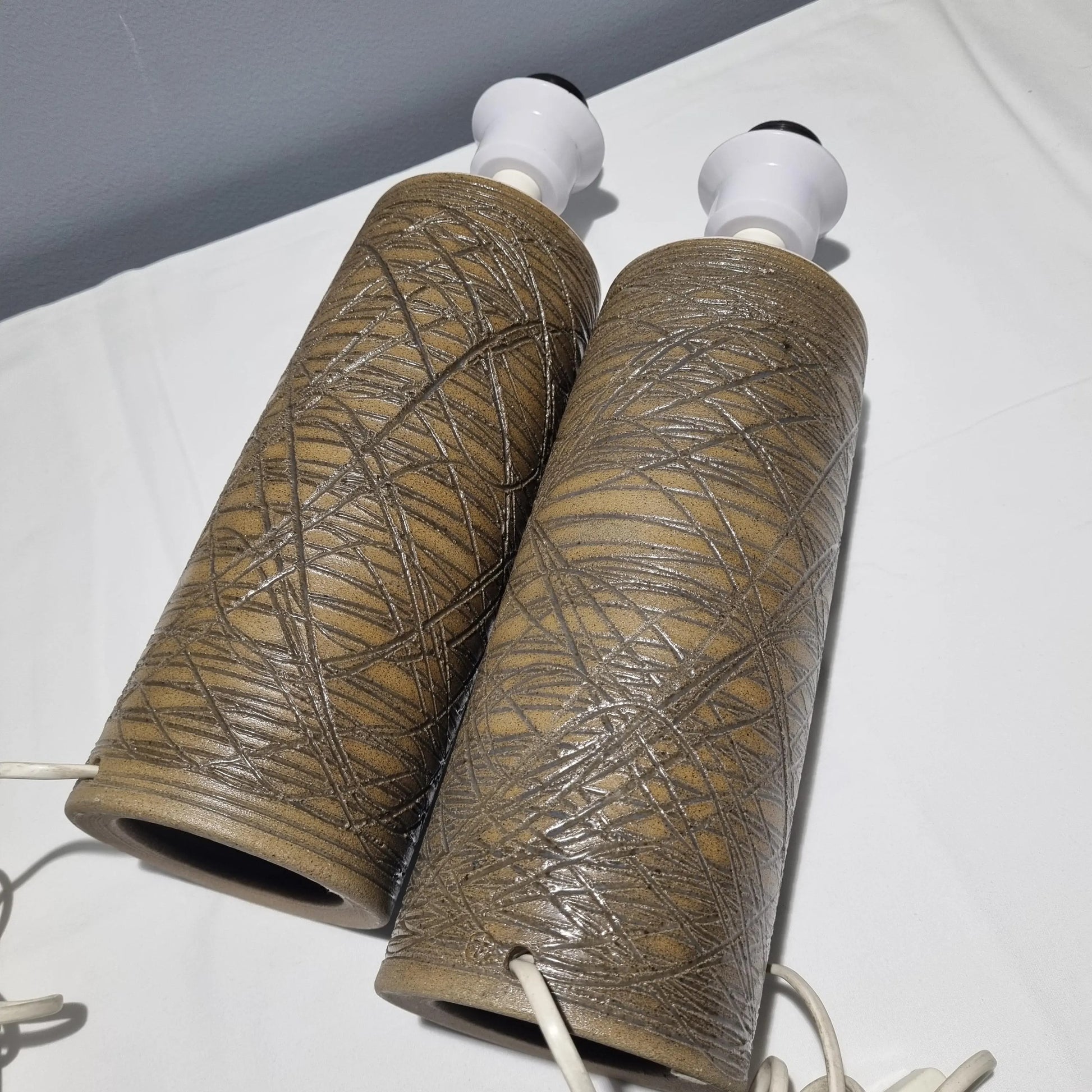 Pair of Stoneware Table Lamps by Aage Rasmus for Selsbo – Swedish Mid-Century Design, authentic vintage, timeless charm