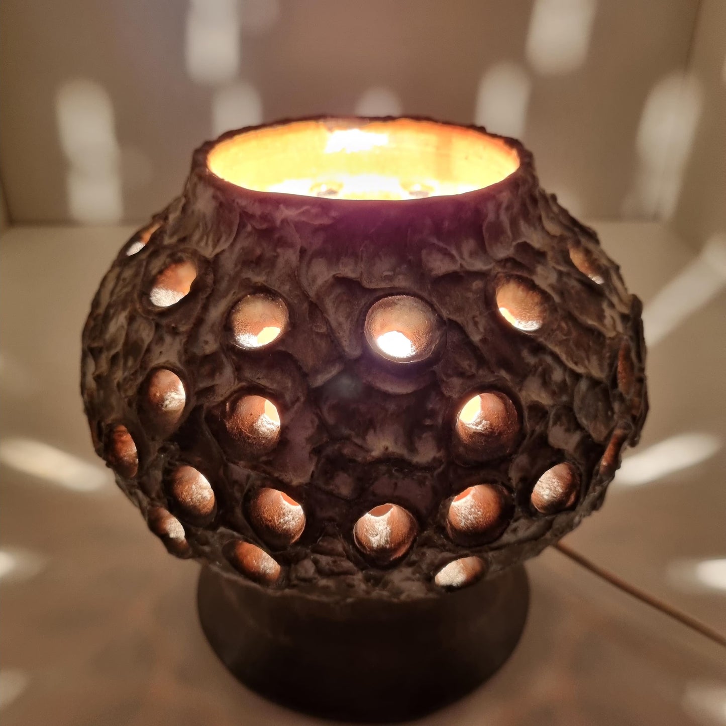 Vintage Ceramic Table Lamp – Bruno Karlsson for EGO Stengods Atelje, 1970s Scandinavian Pottery, Authentic vintage, Timeless Charm.