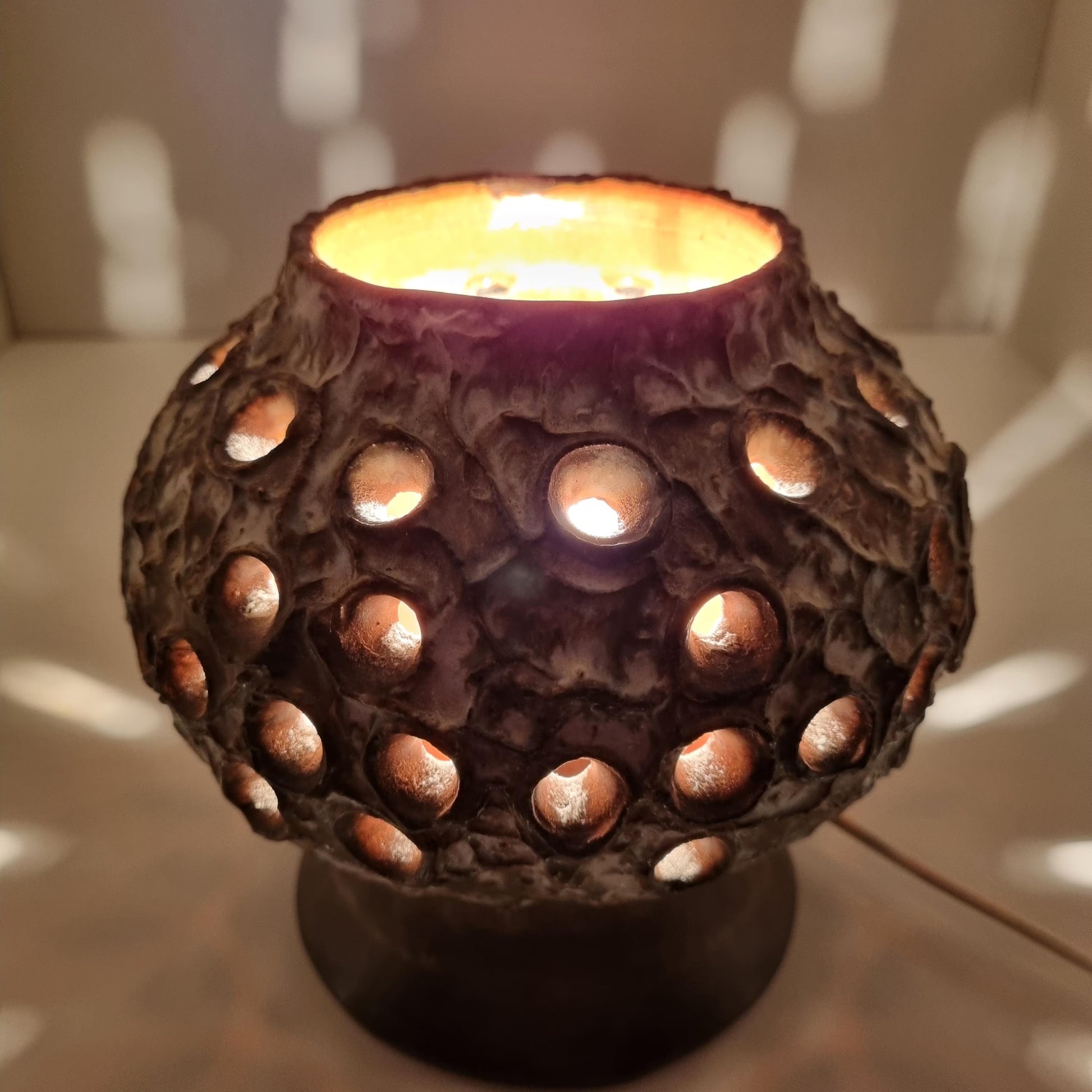 Vintage Ceramic Table Lamp – Bruno Karlsson for EGO Stengods Atelje, 1970s Scandinavian Pottery, Authentic vintage, Timeless Charm.