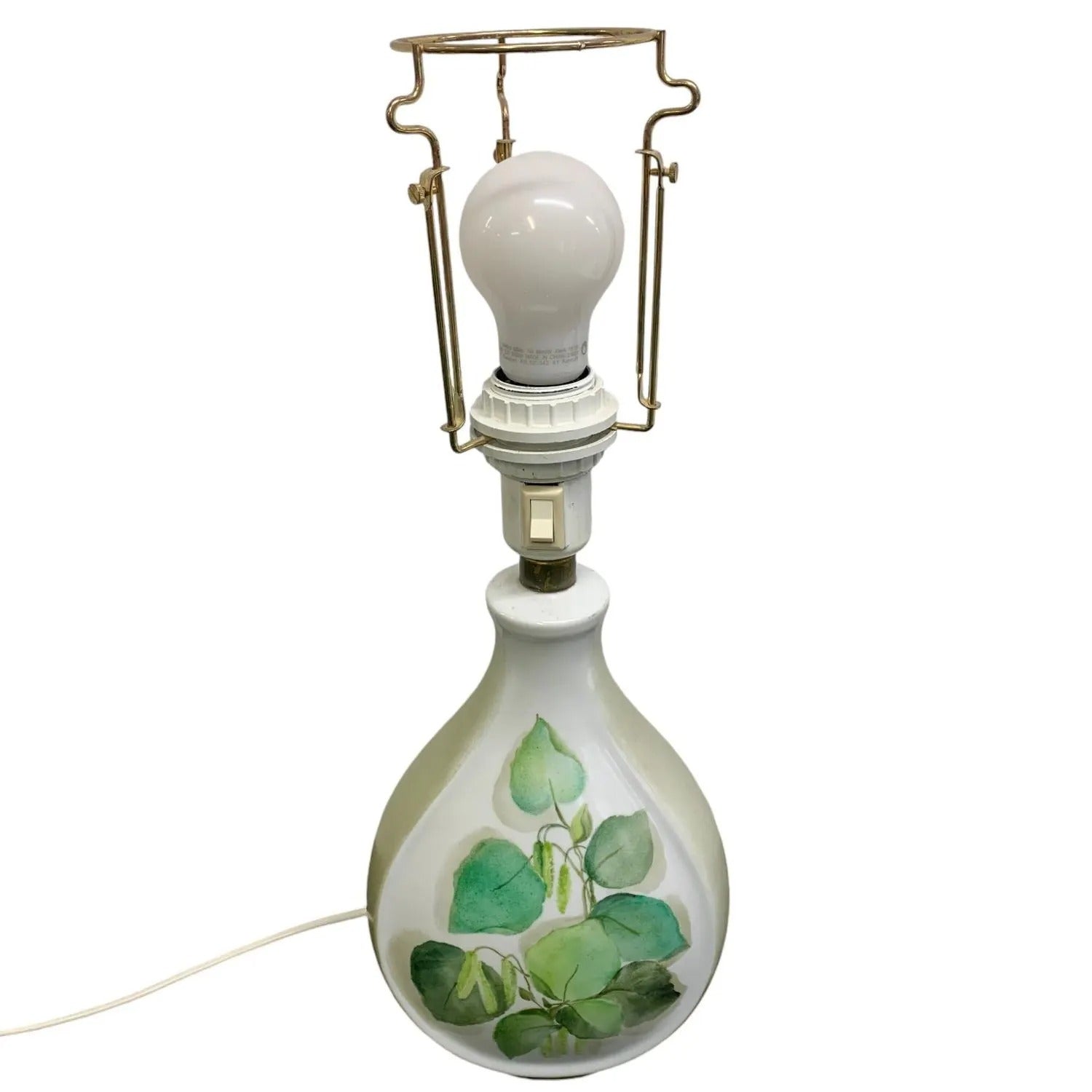 Vintage Alka Kunst Kaiser Porcelain Table Lamps – Botanical Floral Pair, Germany 1982, authentic vintage, timeless charm