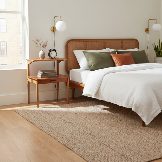 Rare Mid century Danish teak & Oak bedside tables/ nightstands