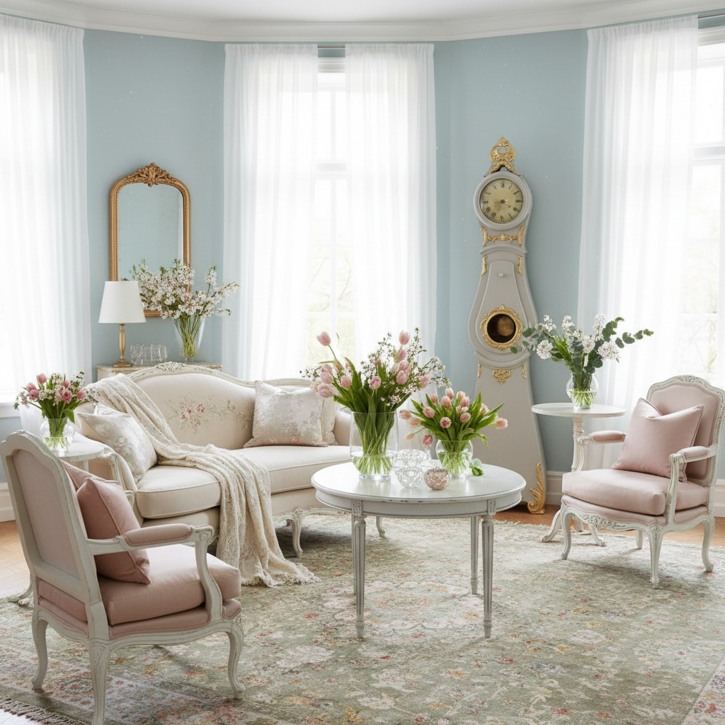 Vintage Swedish Mora Clock in Gustavian Style  – Working Chiming Clock