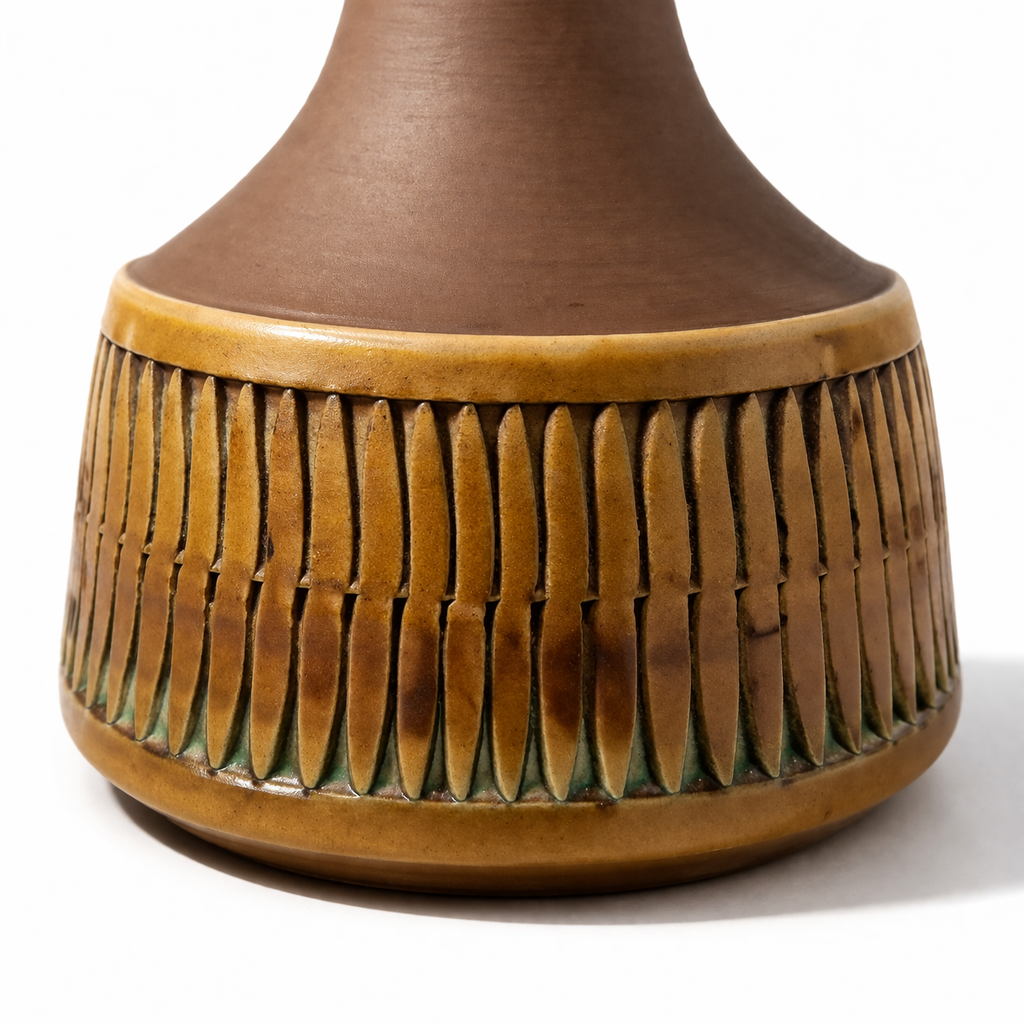 Ceramic Table Lamp Base – Konsthantverkaren, Hand-Thrown Stoneware, Sweden, 1960s–1970s